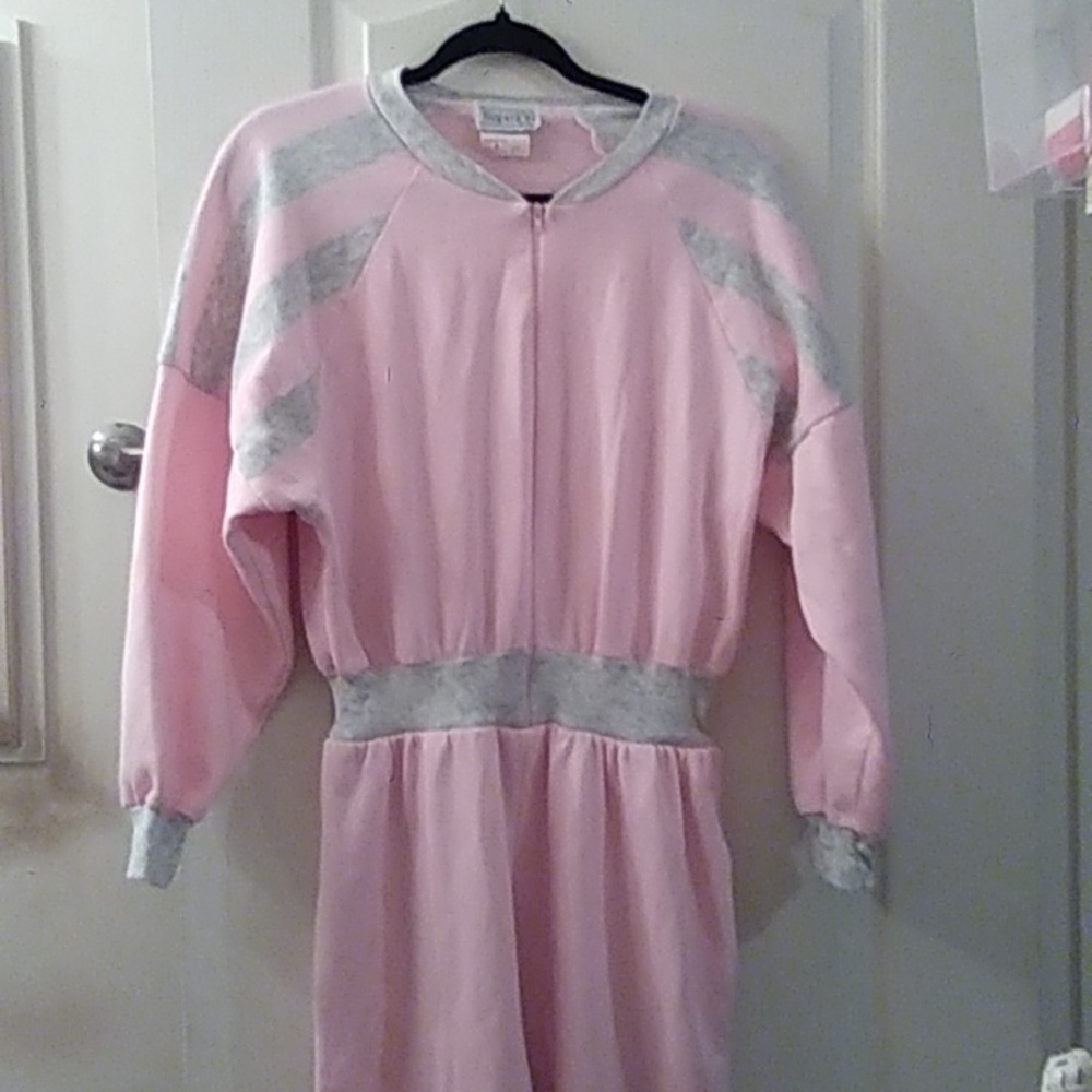 Pink and Gray Jumpsuit